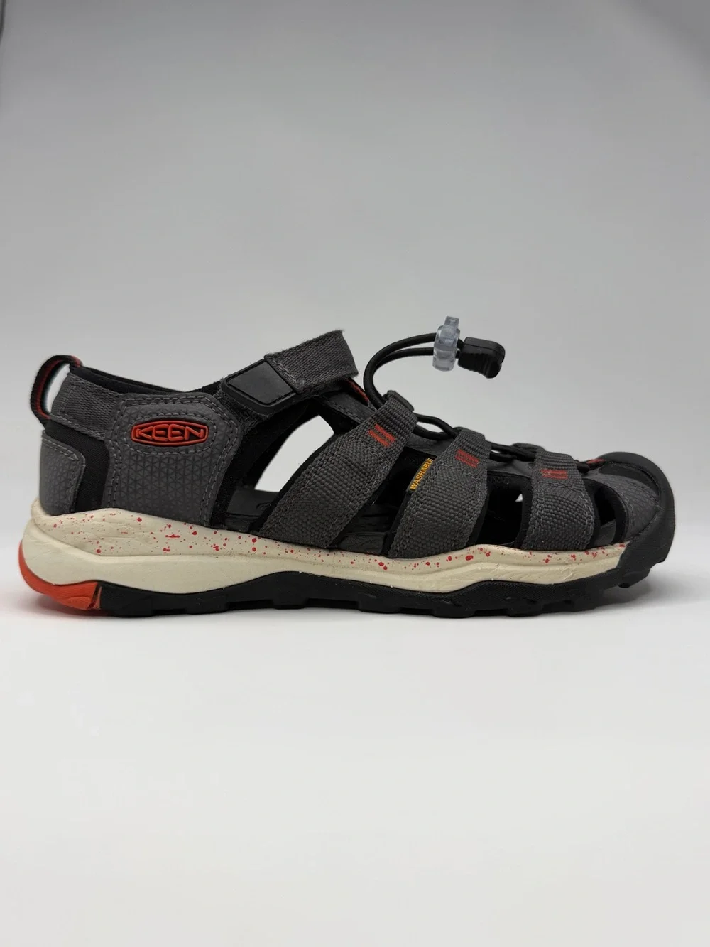 KEEN Newport Neo H2 Kids Size 3 Gray Orange Closed Toe Water Sandals Outdoor